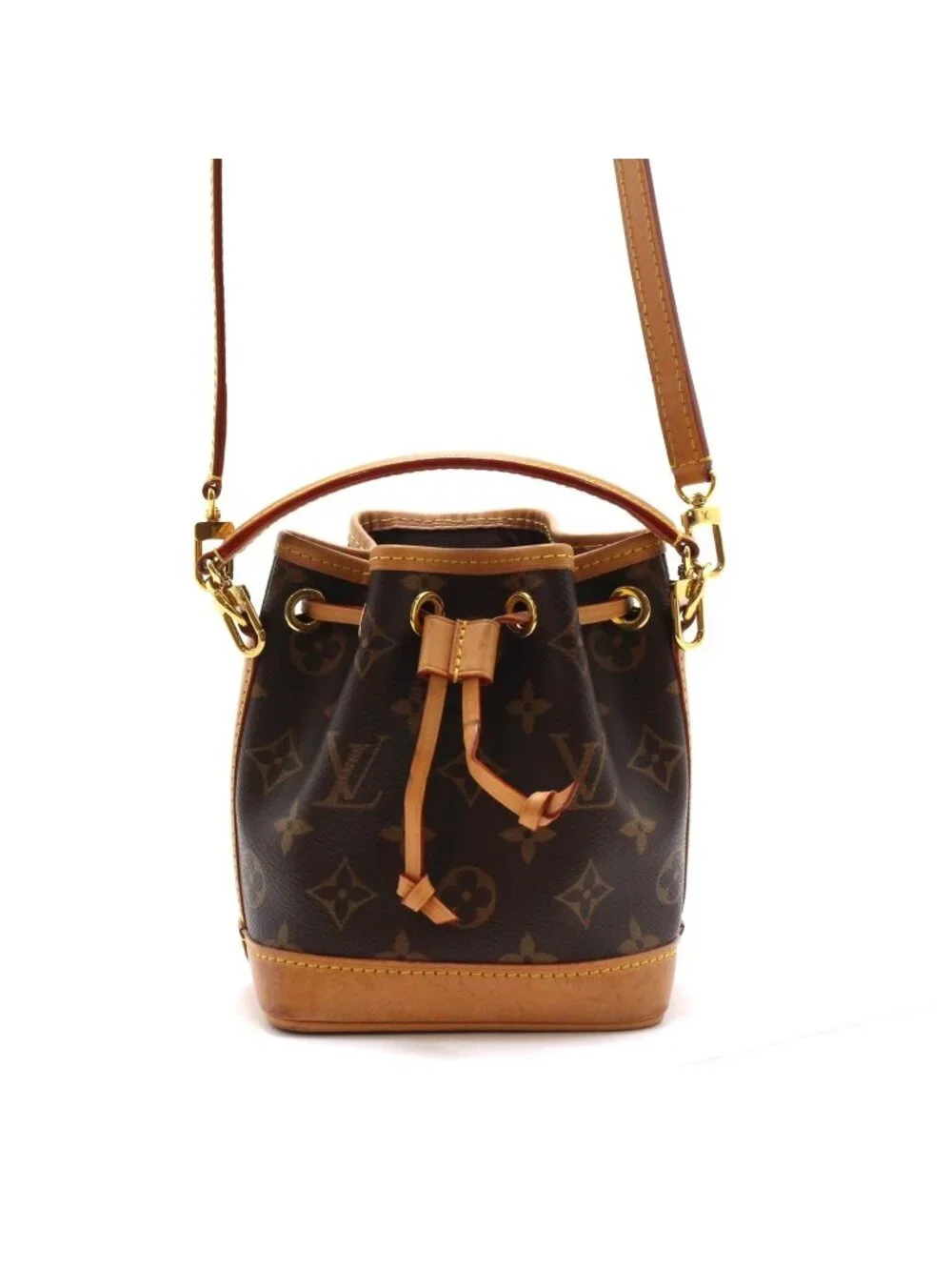 Louis Vuitton Nano Noe Monogram Shoulder Bag Canvas